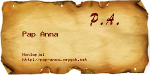 Pap Anna névjegykártya
